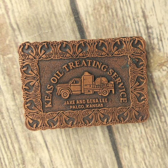 Keas Oil Treating Service Belt Buckle Palco KS - Picture 6 of 10